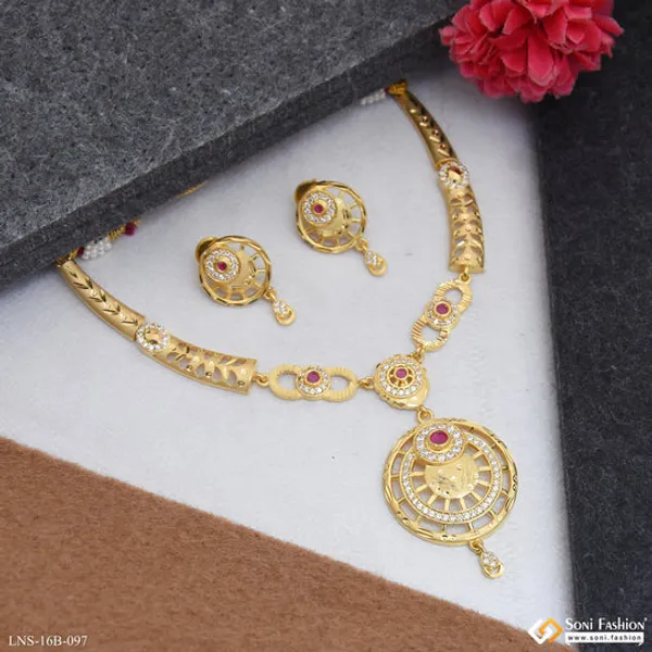 Gorgeous_Design_Gold_Plated_Necklace_Set_For_Women_Style_B097