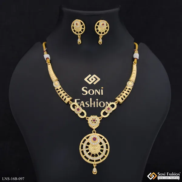 Gorgeous_Design_Gold_Plated_Necklace_Set_For_Women_Style_B097