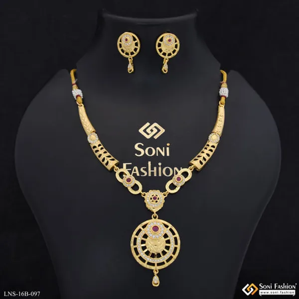 Gorgeous_Design_Gold_Plated_Necklace_Set_For_Women_Style_B097