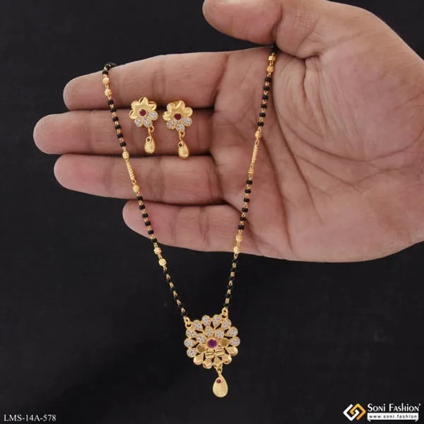 Brilliant_Design_Gold_Plated_Mangalsutra_Set_For_Women_Style_A578