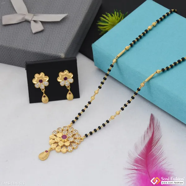 Brilliant_Design_Gold_Plated_Mangalsutra_Set_For_Women_Style_A578