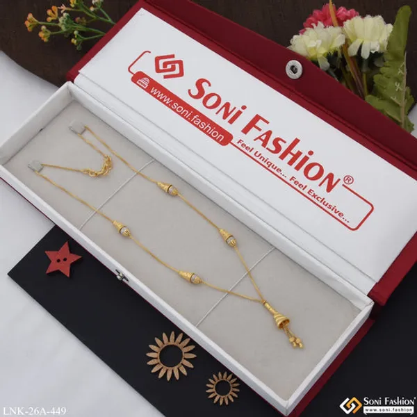 1_Gram_Gold_Plated_Fashionable_Chic_Design_Necklace_For_Ladies_Style_A449