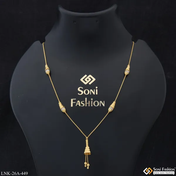 1_Gram_Gold_Plated_Fashionable_Chic_Design_Necklace_For_Ladies_Style_A449