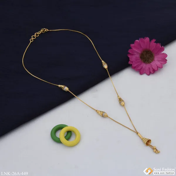 1_Gram_Gold_Plated_Fashionable_Chic_Design_Necklace_For_Ladies_Style_A449