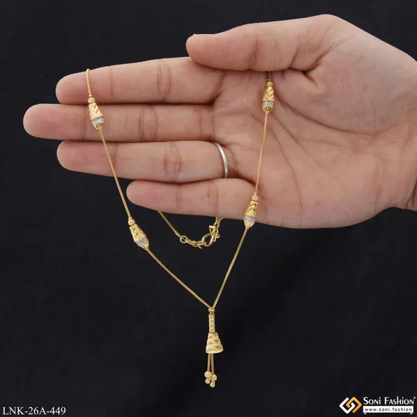 1_Gram_Gold_Plated_Fashionable_Chic_Design_Necklace_For_Ladies_Style_A449