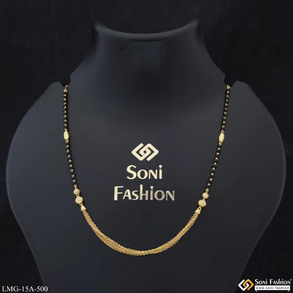 1_Gram_Gold_Plated_With_Diamond_New_Style_Mangalsutra_For_Women_Style_A500