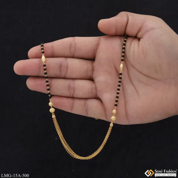 1_Gram_Gold_Plated_With_Diamond_New_Style_Mangalsutra_For_Women_Style_A500