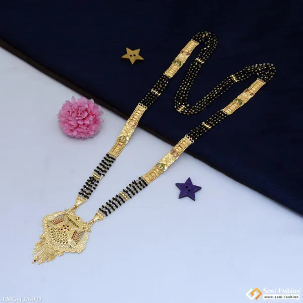 4_Line_Casual_Design_Gold_Plated_Mangalsutra_For_Women_Style_A903