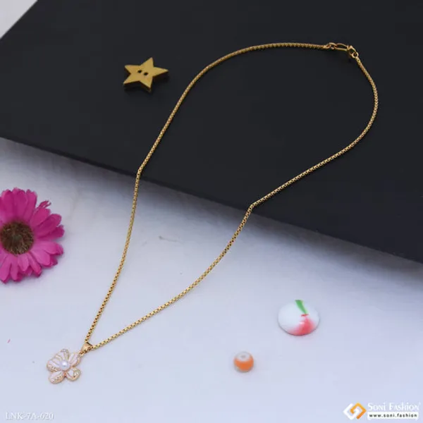 Dazzling_Design_Gold_Plated_Chain_Pendant_For_Ladies_Style_A620