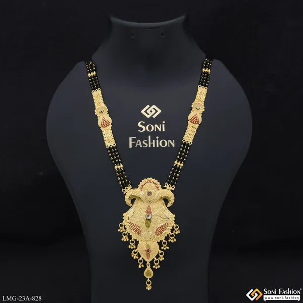 3_Line_High_Class_Design_Gold_Plated_Mangalsutra_For_Women_Style_A828