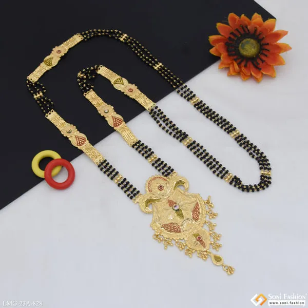3_Line_High_Class_Design_Gold_Plated_Mangalsutra_For_Women_Style_A828
