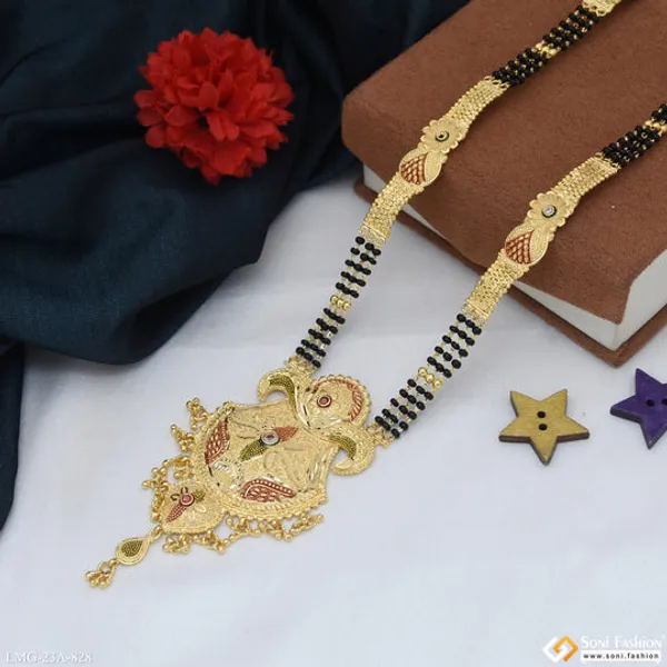 3_Line_High_Class_Design_Gold_Plated_Mangalsutra_For_Women_Style_A828