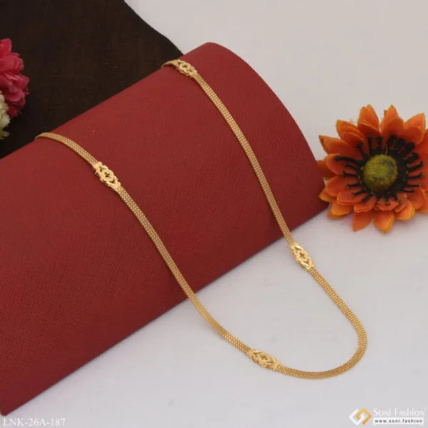 1_Gram_Gold_Plated_Fashionable_Design_Cool_Design_Chain_For_Ladies_Style_A187