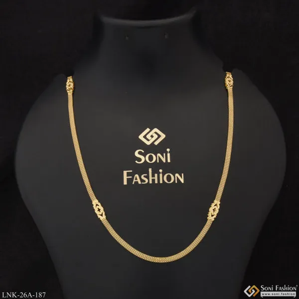 1_Gram_Gold_Plated_Fashionable_Design_Cool_Design_Chain_For_Ladies_Style_A187