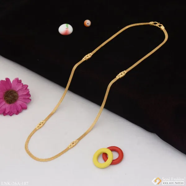 1_Gram_Gold_Plated_Fashionable_Design_Cool_Design_Chain_For_Ladies_Style_A187