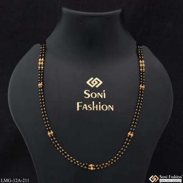 1_Gram_Gold_Plated_2_Line_Latest_Design_Mangalsutra_Dori_For_Women_Style_A211