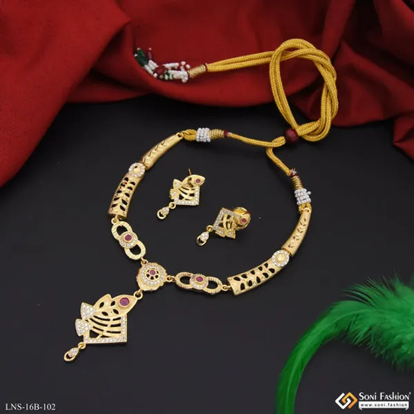 Exclusive_Design_Gold_Plated_Necklace_Set_For_Women_Style_B102