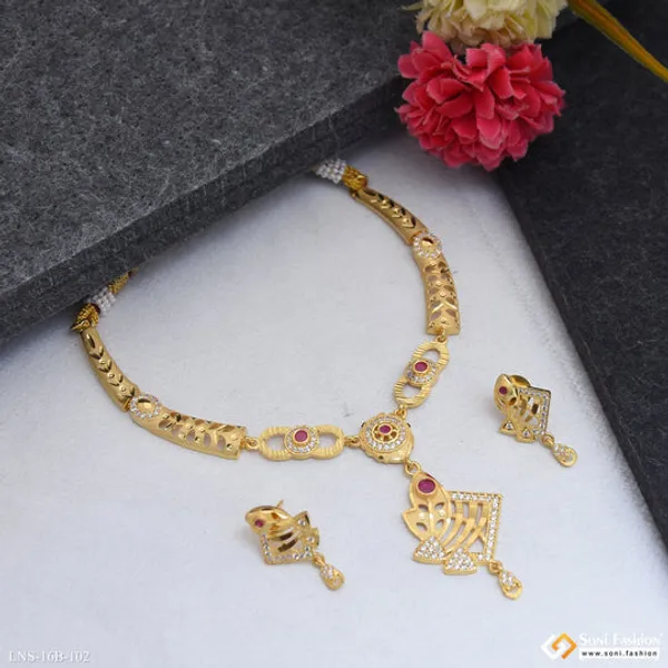 Exclusive_Design_Gold_Plated_Necklace_Set_For_Women_Style_B102