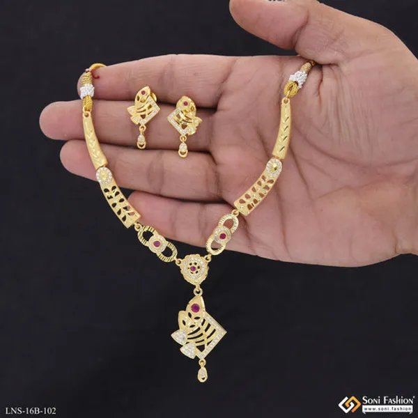 Exclusive_Design_Gold_Plated_Necklace_Set_For_Women_Style_B102