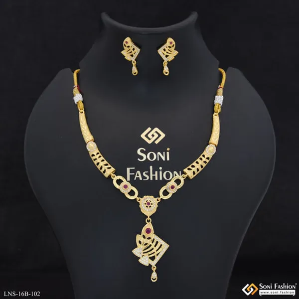 Exclusive_Design_Gold_Plated_Necklace_Set_For_Women_Style_B102