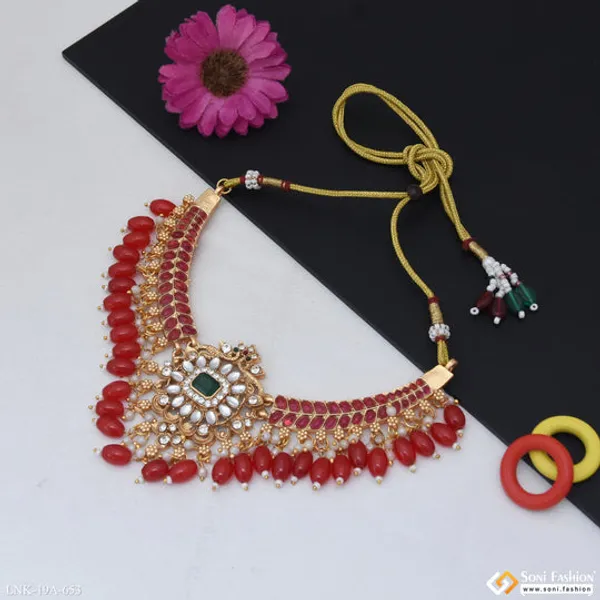 Latest_Design_Gold_Plated_Antique_Necklace_For_Women_Style_A653