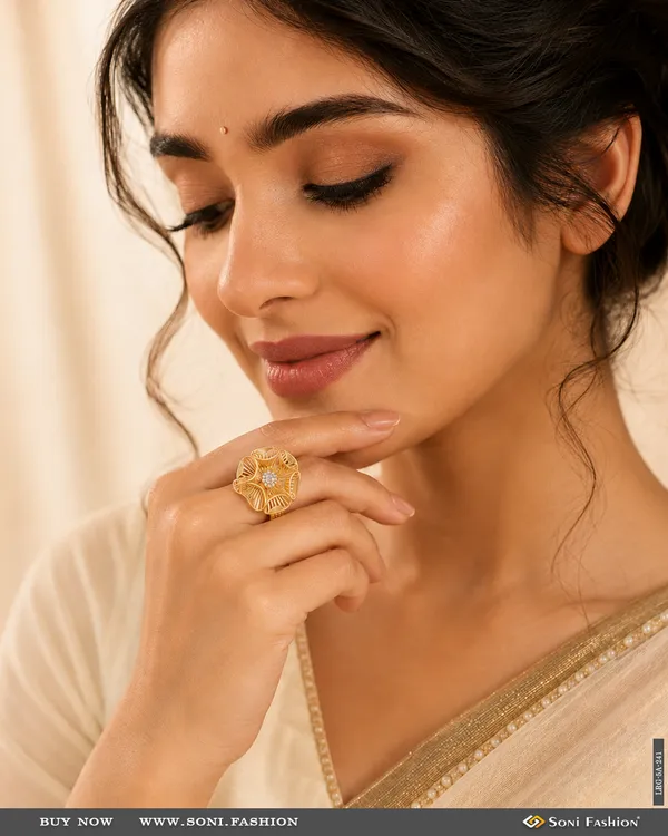 Floral_Beautiful_Design_Gold_Plated_Ring_For_Ladies_Style_A241