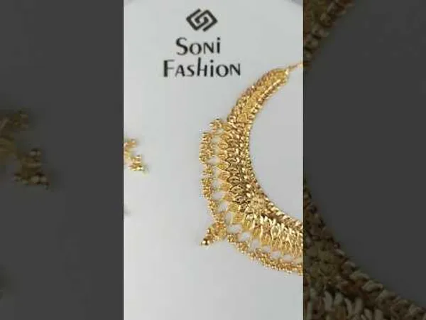 1_Gram_Gold_Plated_Classic_Design_Necklace_Set_For_Women_Style_A866