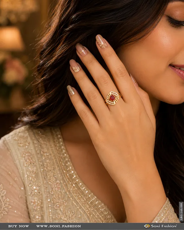 1_Gram_Gold_Plated_Red_Stone_With_Diamond_Funky_Design_Ring_For_Ladies_Style_Lrg_088