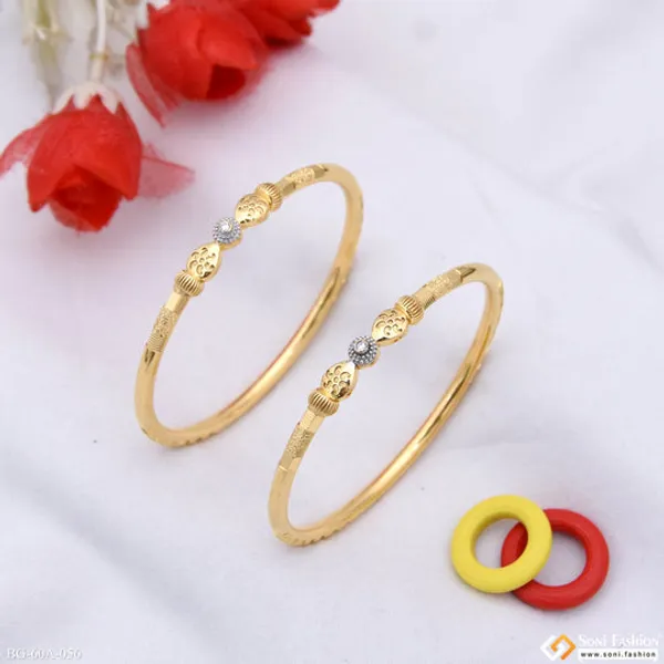 1_Gram_Gold_Plated_Dazzling_Design_Bangles_For_Ladies_Style_A056