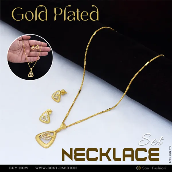 Fashion_Forward_Gold_Plated_Necklace_Set_For_Women_Style_B372