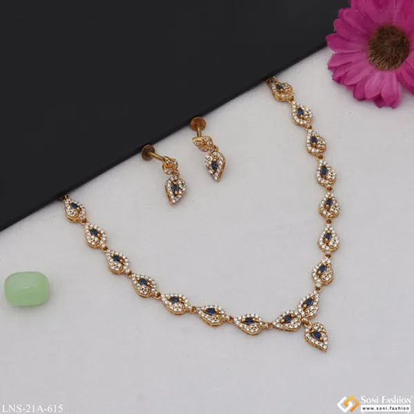 Fashionable_With_Diamond_Designer_Gold_Plated_Necklace_Set_For_Lady_Style_A615