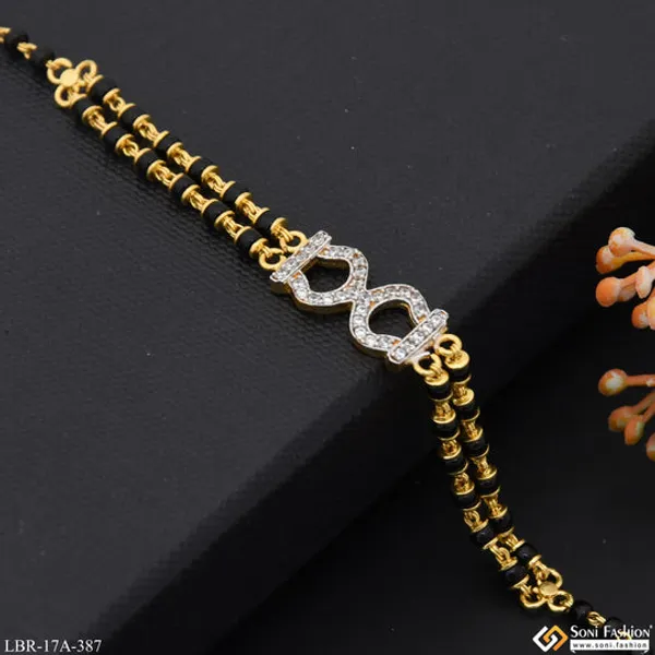 1_Gram_Gold_Plated_New_Style_Mangalsutra_Bracelet_For_Women_Style_A387