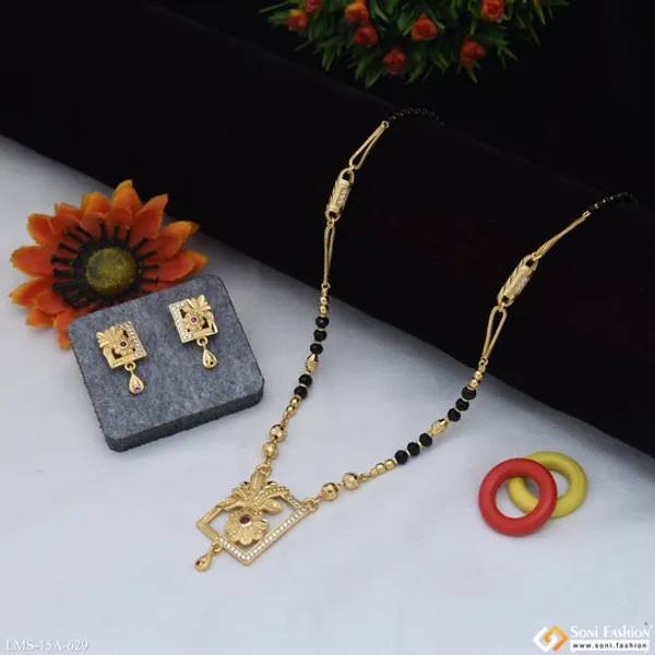 Dazzling_Design_Gold_Plated_Mangalsutra_Set_For_Women_Style_A629
