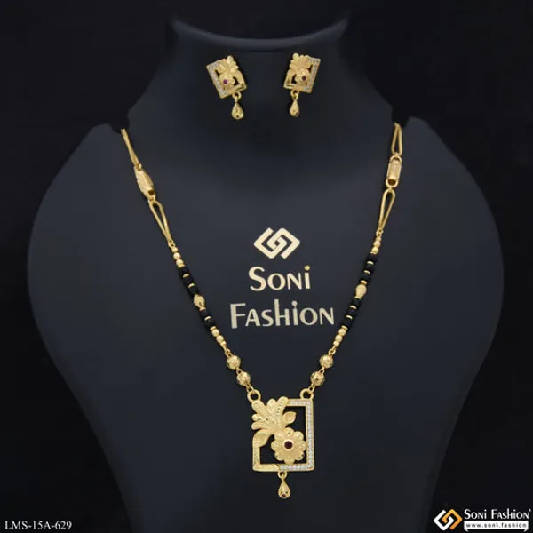 Dazzling_Design_Gold_Plated_Mangalsutra_Set_For_Women_Style_A629