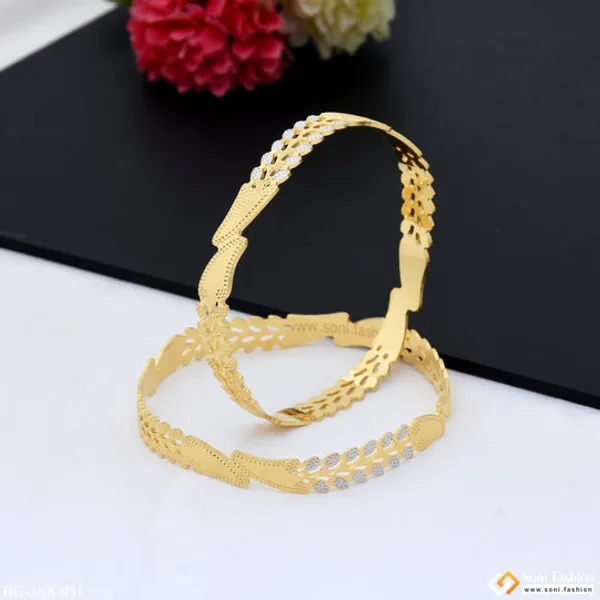1_Gram_Gold_Plated_Brilliant_Design_Fancy_Design_Bangles_For_Ladies_Style_A031