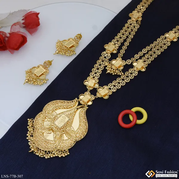 1_Gram_Gold_Plated_Fashionable_Necklace_Set_For_Women_Style_B307