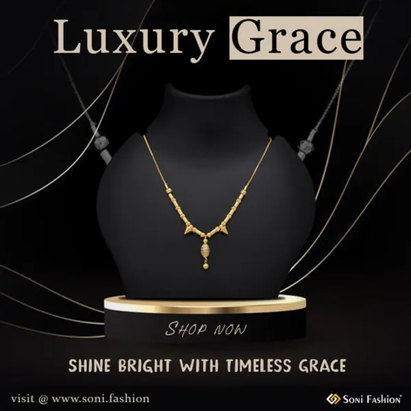 1_Gram_Gold_Plated_With_Diamond_Graceful_Design_Necklace_For_Ladies_Style_A101