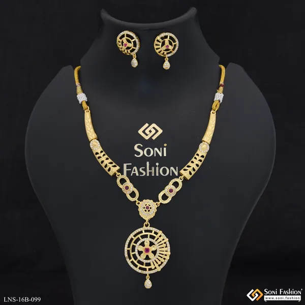 Exclusive_Design_Gold_Plated_Necklace_Set_For_Women_Style_B099