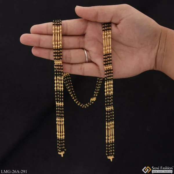 1_Gram_Gold_Plated_4_Line_Beautiful_Design_Mangalsutra_Dori_For_Women_Style_A291