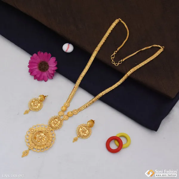 1_Gram_Gold_Plated_Fancy_Design_Rani_Haar_Necklace_Set_For_Women_Style_B092