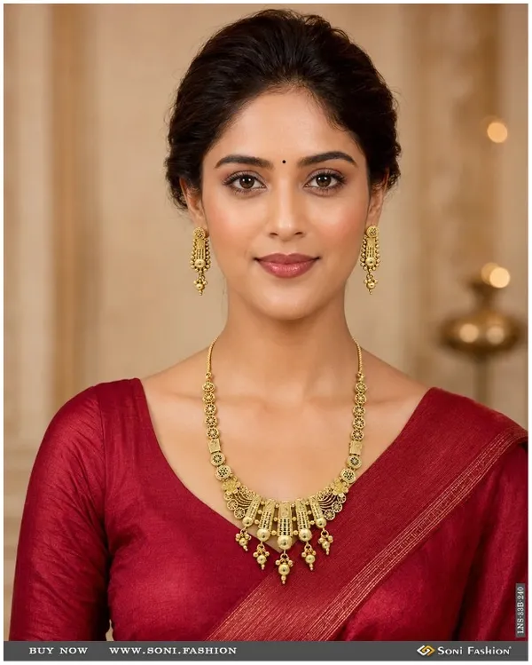 1_Gram_Gold_Plated_New_Style_Necklace_Set_For_Women_Style_B240