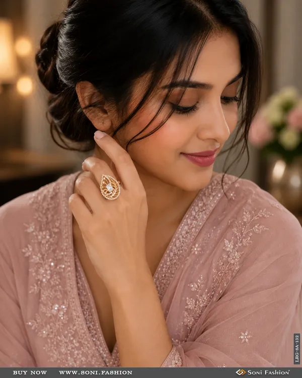 White_Stone_With_Diamond_Exclusive_Design_Gold_Plated_Ring_For_Ladies_Style_Lrg_132