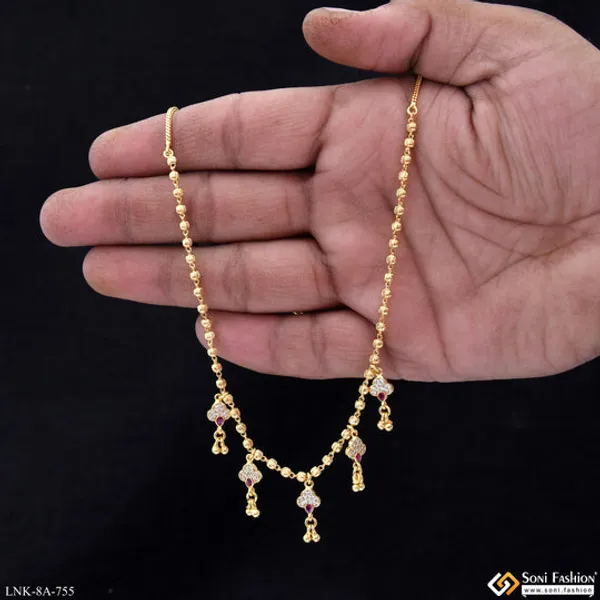 Brilliant_Design_Gold_Plated_Necklace_For_Ladies_Style_A755