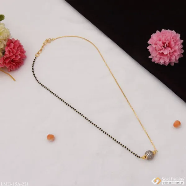 1_Gram_Gold_Plated_With_Diamond_Best_Quality_Mangalsutra_For_Women_Style_A221