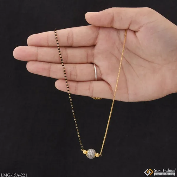 1_Gram_Gold_Plated_With_Diamond_Best_Quality_Mangalsutra_For_Women_Style_A221