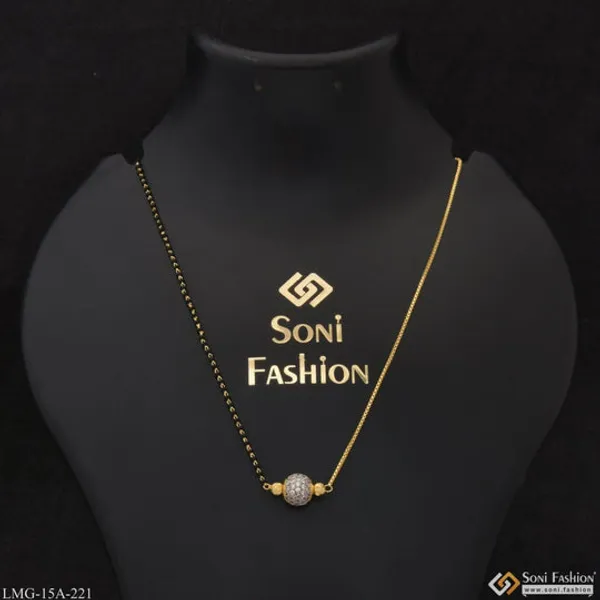 1_Gram_Gold_Plated_With_Diamond_Best_Quality_Mangalsutra_For_Women_Style_A221