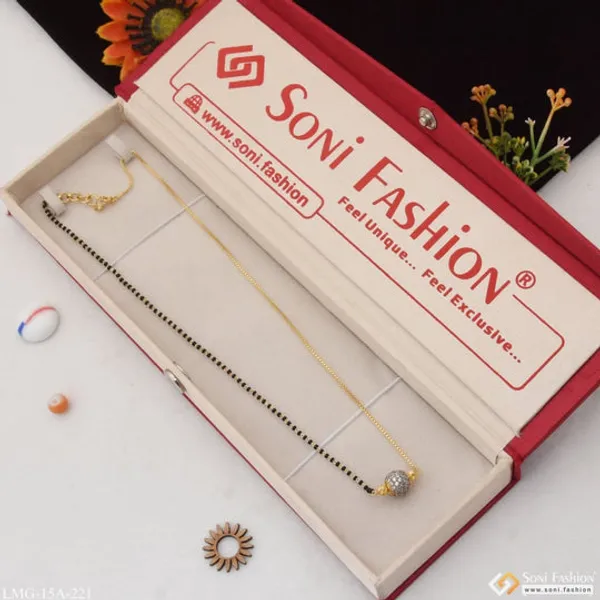 1_Gram_Gold_Plated_With_Diamond_Best_Quality_Mangalsutra_For_Women_Style_A221