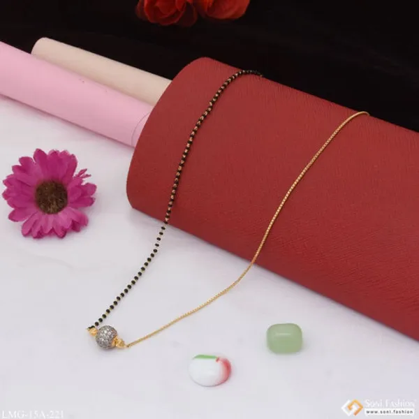 1_Gram_Gold_Plated_With_Diamond_Best_Quality_Mangalsutra_For_Women_Style_A221