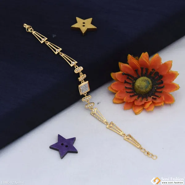 1_Gram_Gold_Plated_Bracelet_For_Ladies_Style_A414