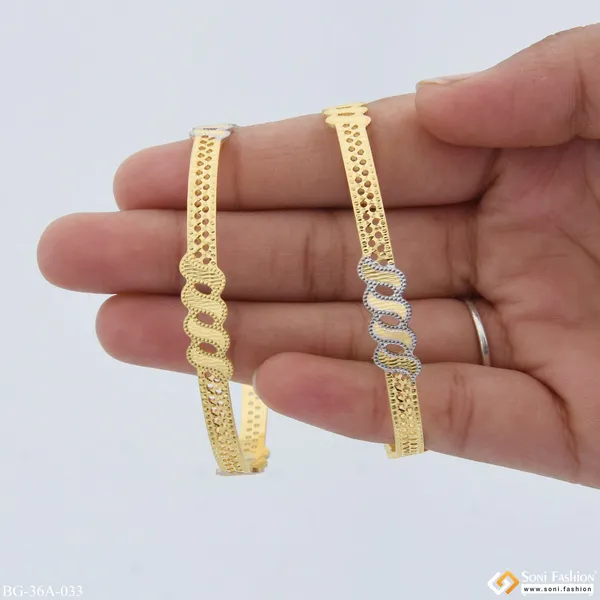 1_Gram_Gold_Plated_Beautiful_Design_Fashionable_Bangles_For_Lady_Style_A033